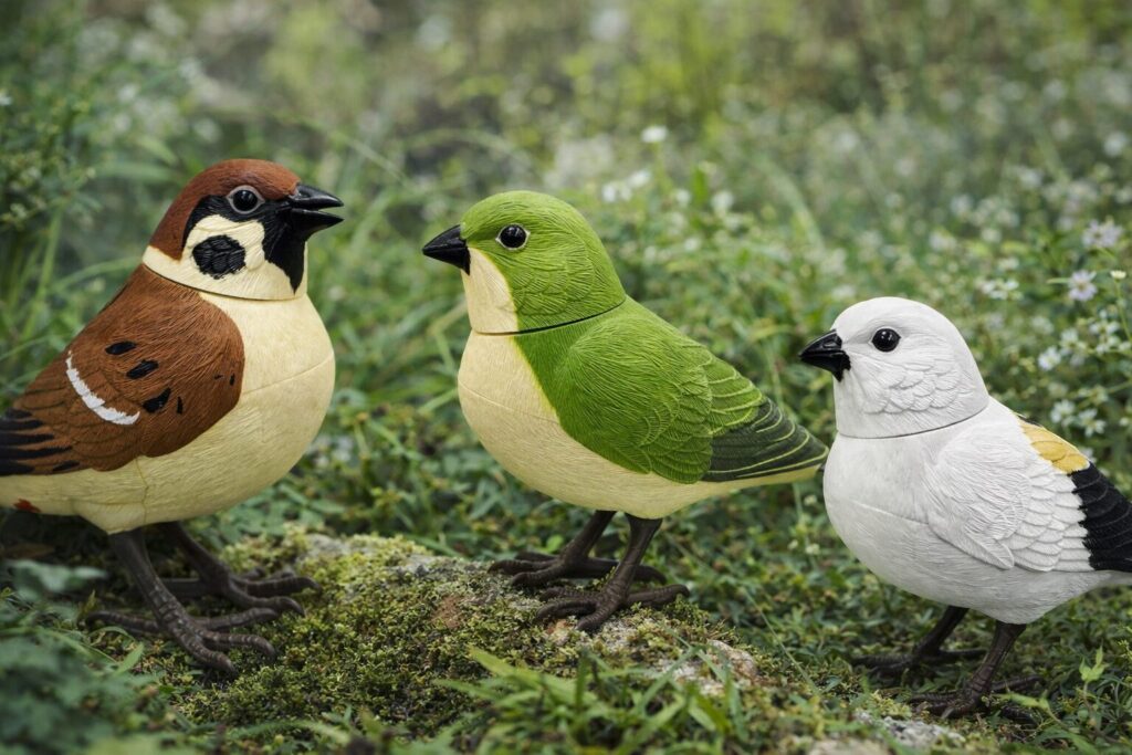 センサーに反応して動く！音が鳴る！「日本の野鳥┃music bird